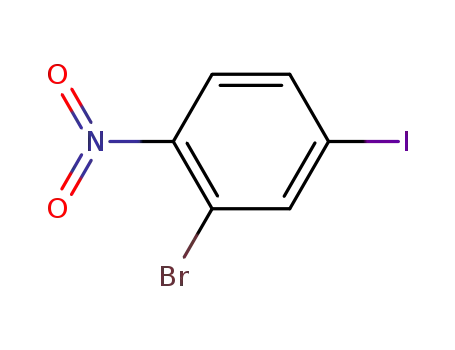 Molecular Structure of 860603-83-4 (2-bromo-4-iodo-1-nitro-benzene)