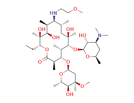 (3R,4S,5S,6R,7R,9R,11S,12R,13S,14R)-6-{[(2S,3R,4S,6R)-4-(dimethylamino)-3-hydroxy-6-methyltetrahydro-2H-pyran-2-yl]oxy}-14-ethyl-7,12,13-trihydroxy-4-{[(2R,4R,5S,6S)-5-hydroxy-4-methoxy-4,6-dimethyltetrahydro-2H-pyran-2-yl]oxy}-10-[(2-methoxyethyl)amino]-
