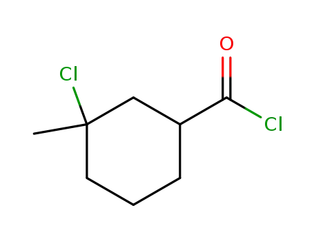 시클로헥산카르보닐 클로라이드, 3-클로로-3-메틸-(9CI)