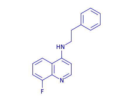 Molecular Structure of 124532-10-1 (8-fluoro-N-(2-phenylethyl)quinolin-4-amine)