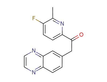 1-(5-fluoro-6-methyl-2-pyridinyl)-2-(6-quinoxalinyl)ethanone
