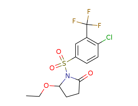 1-((4-CHLORO-3-(TRIFLUOROMETHYL)PHENYL)SULFONYL)-5-ETHOXY-2-PYRROLIDIN-1-YLNE