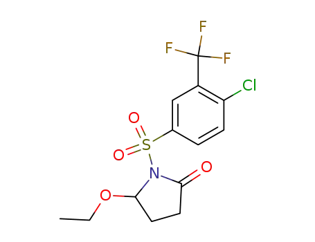 Molecular Structure of 111711-54-7 (1-{[4-chloro-3-(trifluoromethyl)phenyl]sulfonyl}-5-ethoxypyrrolidin-2-one)