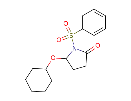 Molecular Structure of 111711-87-6 (5-(cyclohexyloxy)-1-(phenylsulfonyl)pyrrolidin-2-one)