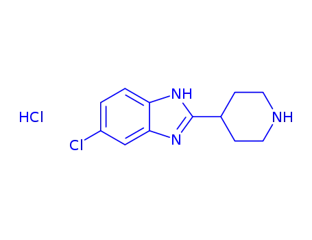 Molecular Structure of 1241675-83-1 (6-Chloro-2-piperidin-4-yl-1H-benzimidazole dihydrochloride)