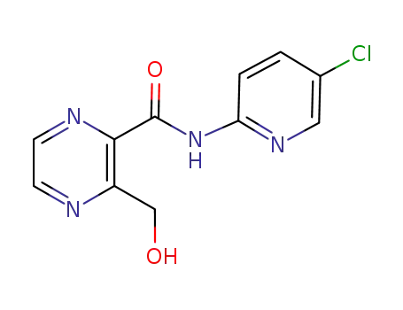 Molecular Structure of 1122549-43-2 (N-(5-Chloro-2-pyridinyl)-3-(hydroxyMethyl)-2-pyrazinecarboxaMide)