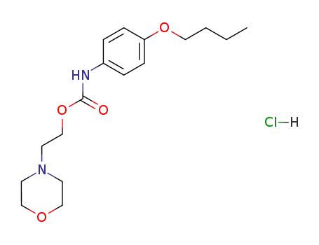 Molecular Structure of 112922-94-8 (2-morpholin-4-ylethyl (4-butoxyphenyl)carbamate hydrochloride)
