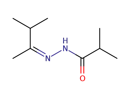 Molecular Structure of 124614-79-5 (Propanoic  acid,  2-methyl-,  (1,2-dimethylpropylidene)hydrazide  (9CI))