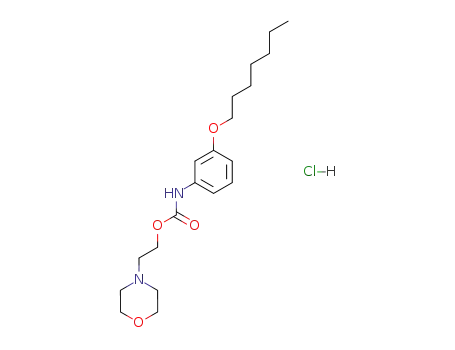 Molecular Structure of 112923-01-0 (2-morpholin-4-ylethyl [3-(heptyloxy)phenyl]carbamate hydrochloride)
