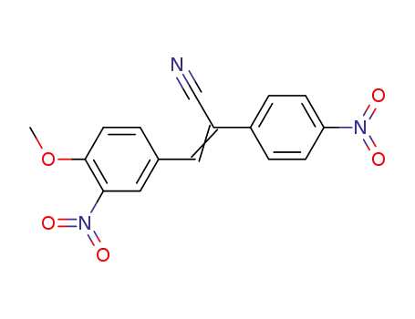 Molecular Structure of 1241-09-4 ((2Z)-3-(4-methoxy-3-nitrophenyl)-2-(4-nitrophenyl)prop-2-enenitrile)