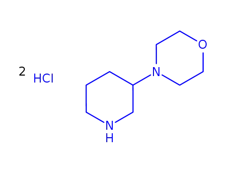 Molecular Structure of 1124199-56-9 (4-(3-Piperidinyl)morpholine dihydrochloride)