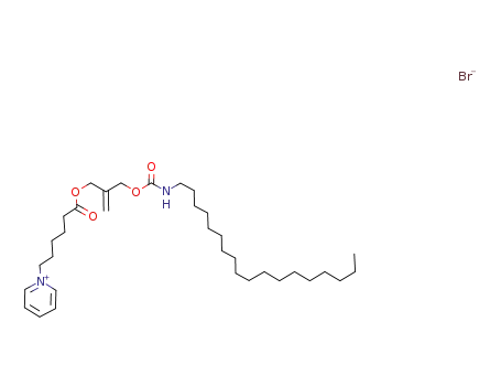 Molecular Structure of 111878-48-9 (N-(5-((2-methylene-3-(((octadecylamino)carbonyl)oxy)propoxy)carbonyl)pentyl)pyridinium)