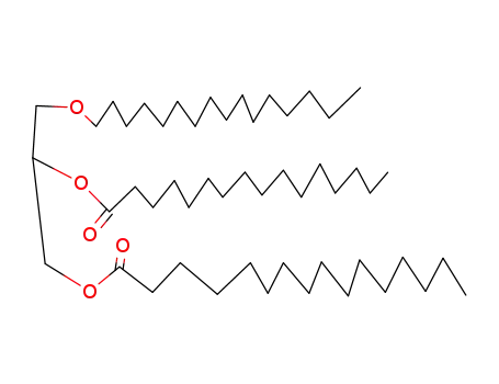 Molecular Structure of 1116-45-6 (1,2-DIPALMITOYL-3-O-HEXADECYL-RAC-GLYCEROL)