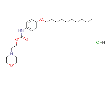 Molecular Structure of 112923-11-2 (2-morpholin-4-ylethyl [4-(decyloxy)phenyl]carbamate hydrochloride)