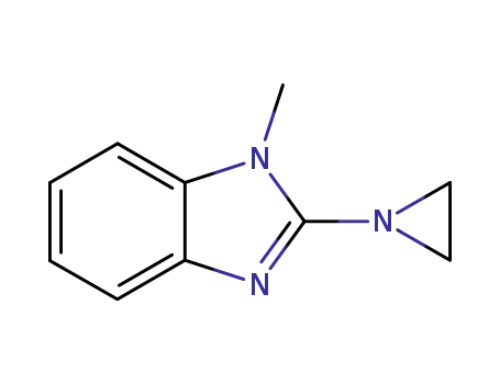 Molecular Structure of 111971-44-9 (1H-Benzimidazole,2-(1-aziridinyl)-1-methyl-(9CI))