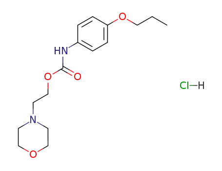 Molecular Structure of 112922-91-5 (2-morpholin-4-ylethyl (4-propoxyphenyl)carbamate hydrochloride)