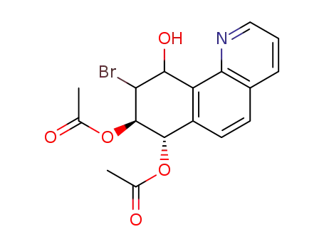 Acetic acid (7S,8R)-8-acetoxy-9-bromo-10-hydroxy-7,8,9,10-tetrahydro-benzo[h]quinolin-7-yl ester
