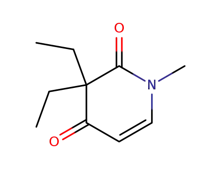 Molecular Structure of 1130-18-3 (3,3-Diethyl-1-methyl-2,4(1H,3H)-pyridinedione)