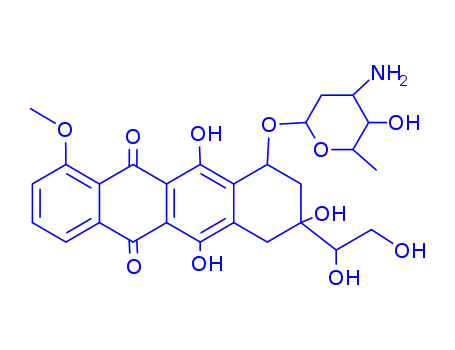 7-[(4S,5S,6S)-4-amino-5-hydroxy-6-methyloxan-2-yl]oxy-9-(1,2-dihydroxyethyl)-6,9,11-trihydroxy-4-methoxy-8,10-dihydro-7H-tetracene-5,12-dione