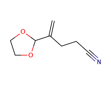 Molecular Structure of 1126-22-3 (1,3-Dioxolane-2-butyronitrile,  -gamma--methylene-  (7CI,8CI))