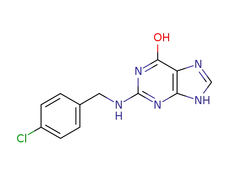 Molecular Structure of 123994-85-4 (2-[(4-chlorobenzyl)amino]-9H-purin-6-ol)