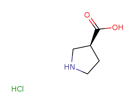 Molecular Structure of 953079-94-2 (Pyrrolidine-3-carboxylic acid hydrochloride)