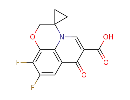 9',10'-difluoro-7'-oxospiro<cyclopropane-1,3'(2'H)-<7H>-pyrido<1,2,3-de><1,4>benzoxazine>-6'-carboxylic acid
