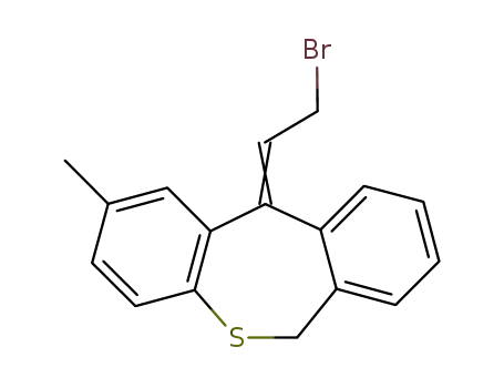 Molecular Structure of 112930-55-9 (11-(2-bromoethylidene)-2-methyl-6,11-dihydrodibenzo<b,e>thiepin)