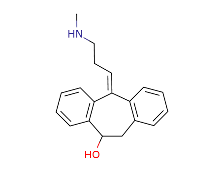 Molecular Structure of 47132-19-4 (5H-Dibenzo(A,D)cyclohepten-10-ol, 10,11-dihydro-5-(3-(methylamino)propylidene)-, (Z)-)