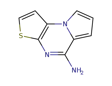 Molecular Structure of 111886-59-0 (Pyrrolo[1,2-a]thieno[2,3-e]pyrazin-5-amine (9CI))