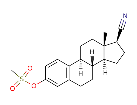 Molecular Structure of 19915-20-9 (17-cyano-3-hydroxyestra-1,3,5<sup>(10)</sup>-triene 3-methanesulfonate)