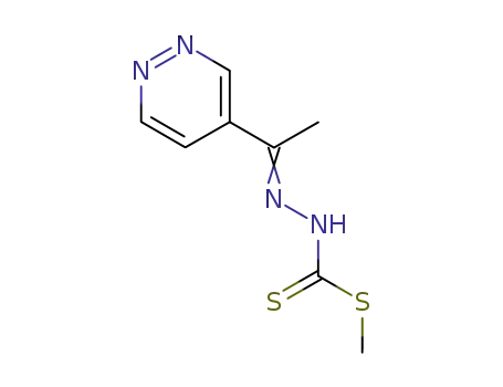 Molecular Structure of 124436-43-7 (methyl 2-[1-(4-pyridazinyl)ethylidene]hydrazinecarbodithioate)