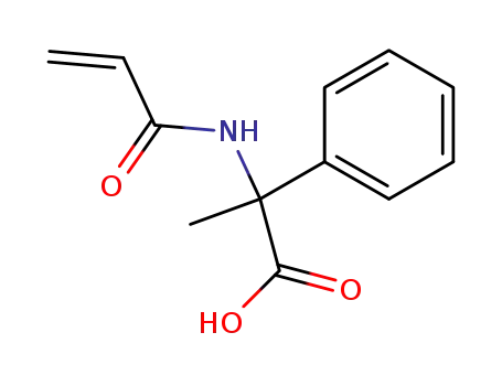 Molecular Structure of 111818-57-6 (Benzeneacetic  acid,  -alpha--methyl--alpha--[(1-oxo-2-propenyl)amino]-  (9CI))