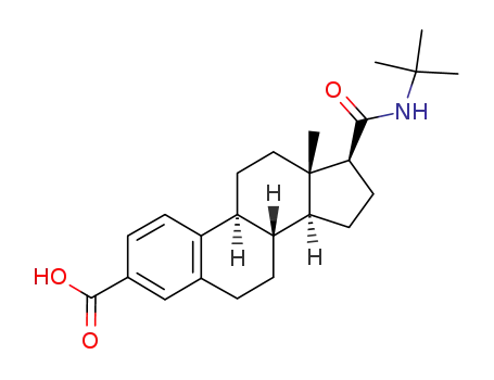 Molecular Structure of 124651-01-0 (17-(N-t-butylcarboxamide)estra-1,3,5(10)-triene-3-carboxylic acid)