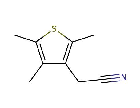 Molecular Structure of 112440-49-0 (3-(CYANOMETHYL)-2,4,5-TRIMETHYLTHIOPHENE)