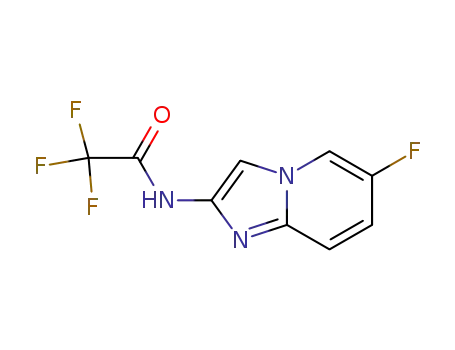 Molecular Structure of 1123163-33-6 (2,2,2-Trifluoro-N-(6-fluoro-iMidazo[1,2-a]pyridin-2-yl)-acetaMide)