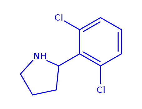 Molecular Structure of 1241676-94-7 ((2S)-2-(2,6-DICHLOROPHENYL)PYRROLIDINE)