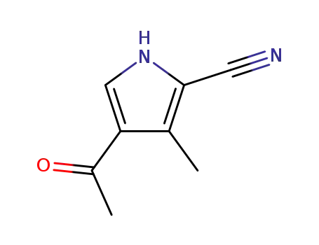 Molecular Structure of 112381-10-9 (1H-Pyrrole-2-carbonitrile, 4-acetyl-3-methyl- (9CI))