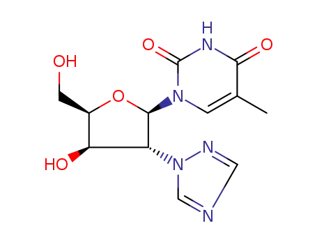 1-[2-deoxy-2-(1H-1,2,4-triazol-1-yl)-beta-D-xylofuranosyl]-5-methylpyrimidine-2,4(1H,3H)-dione