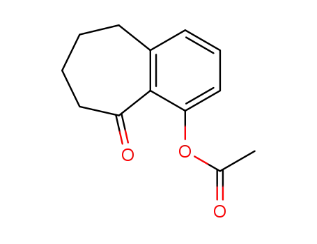 Molecular Structure of 123958-37-2 (9-oxo-6,7,8,9-tetrahydro-5H-benzo[7]annulen-1-yl acetate)