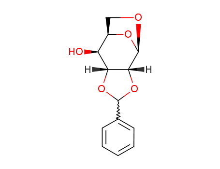 Molecular Structure of 112420-10-7 (.beta.-L-Allopyranose, 1,6-anhydro-2,3-O-(phenylmethylene)-)