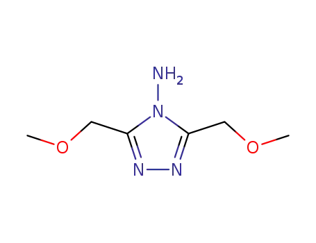 Molecular Structure of 111853-51-1 (3,5-BIS-METHOXYMETHYL-1,2,4-TRIAZOL-4-YLAMINE)