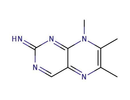 Molecular Structure of 112299-40-8 (Pteridine, 2,8-dihydro-2-iminotri-6,7,8-methyl- (6CI))