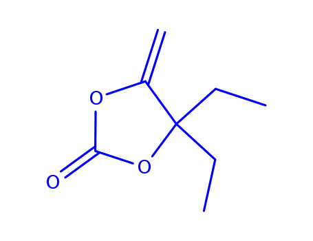 Molecular Structure of 111835-62-2 (1,3-Dioxolan-2-one,  4,4-diethyl-5-methylene-)