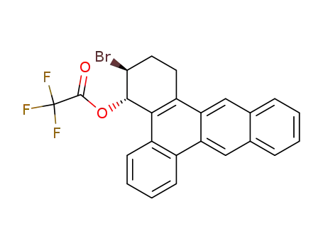 Molecular Structure of 137116-83-7 ((+/-)-3β-bromo-4α-trifluoroacetoxy-1,2,3,4-tetrahydrodibenz<a,c>anthracene)