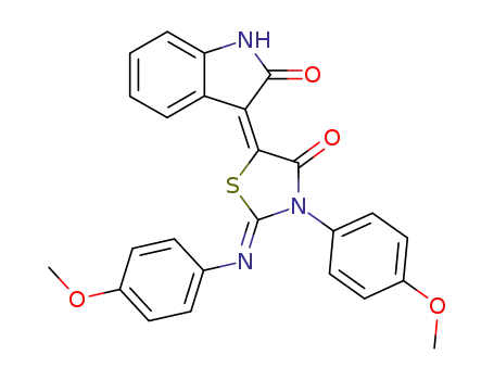 3-{3-(4-methoxyphenyl)-2-[(4-methoxyphenyl)imino]-4-oxo-1,3-thiazolidin-5-ylidene}-1,3-dihydro-2H-indol-2-one