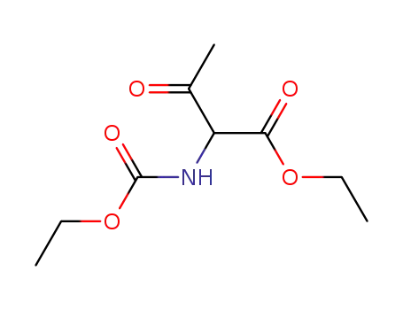 Molecular Structure of 124576-58-5 (ethyl 2-[(ethoxycarbonyl)amino]-3-oxobutanoate)