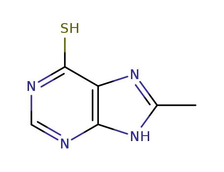 Molecular Structure of 1126-23-4 (1,7-Dihydro-8-methyl-6H-purine-6-thione)