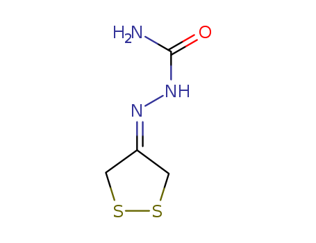 Hydrazinecarboxamide,2-(1,2-dithiolan-4-ylidene)- cas  1124-66-9