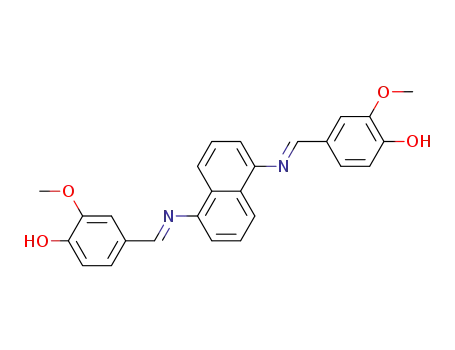 Molecular Structure of 112143-09-6 (4,4'-[1,5-naphthalenediylbis(nitrilomethylylidene)]bis(2-methoxyphenol))